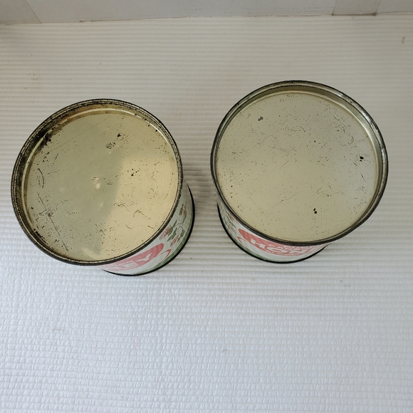 2 Pure Canadian Honey Tins Small Vintage 5" Empty 4 Pounds Scratched Patina - Picture 5 of 6